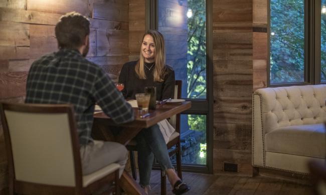couple eats at Acre restaurant