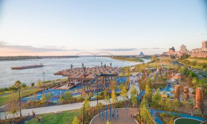 Tom Lee Park aerial