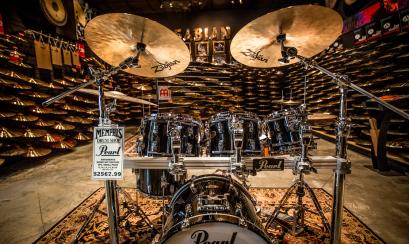 A drum kit at Memphis Drum Shop
