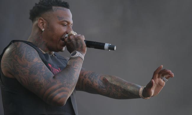 Moneybagg Yo performing at Beale Street Music Fest