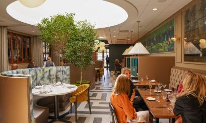 dining room of restaurant iris