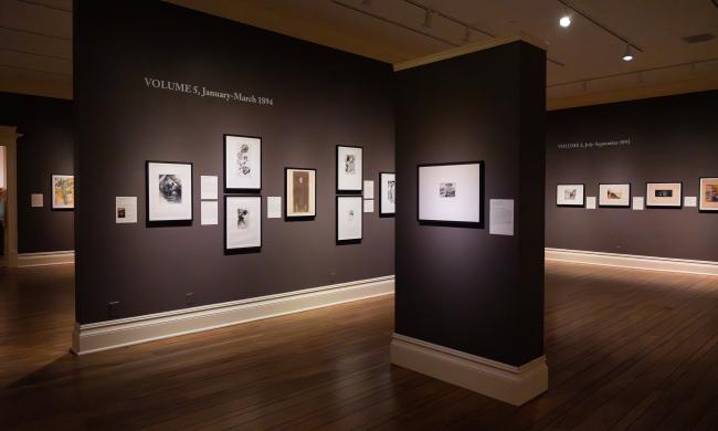 gallery room with art work and photographs on display at the Dixon