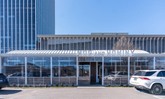 exterior entrance of hog &amp; hominy