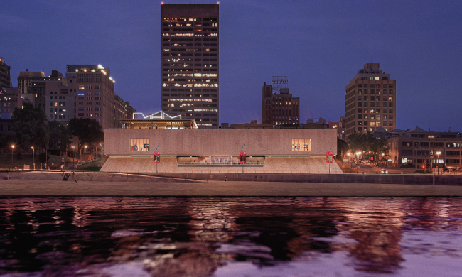 A rendering of the Memphis Art Museum on the Mississippi Riverfront