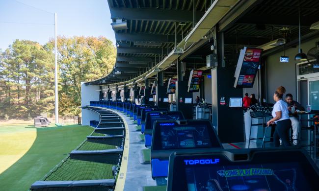 top golf hitting bays