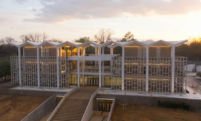 aerial view of Metal Museum new location in Overton Park