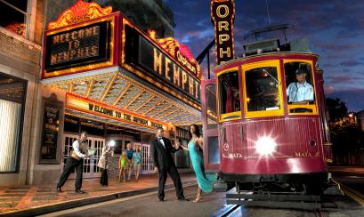 A Night At The Orpheum by Phillip Parker A trolley in Memphis