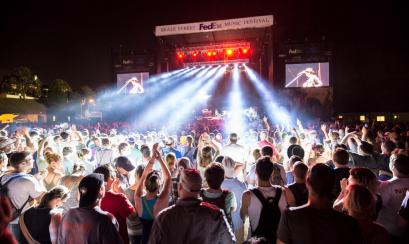 Stage at beale street music festival