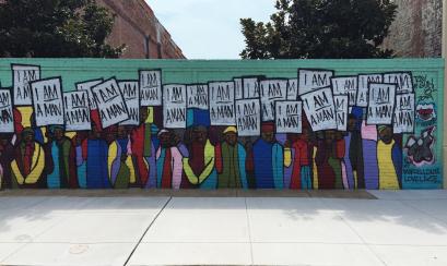 "I Am A Man" Mural on south main Memphis