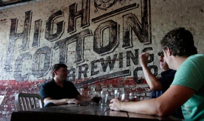 Local beer at High Cotton Brewery