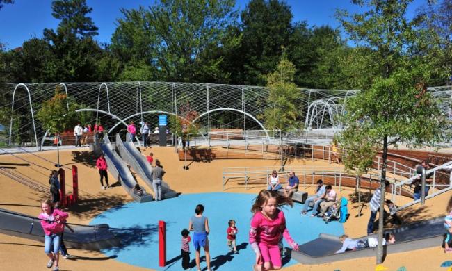 Woodland Discovery Playground in Shelby Farms Park Memphis