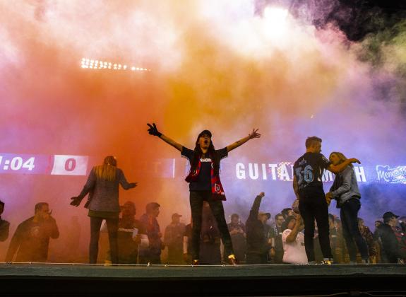901 FC Fans with smoke