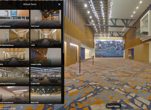 Screenshot of Renasant Convention Center's 360-degree tours