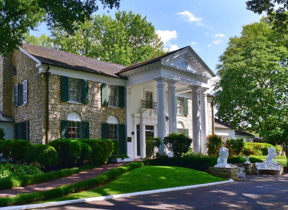 Exterior of Graceland mansion