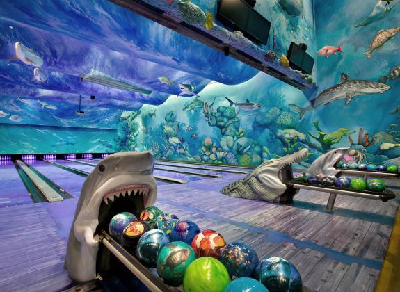 nautical themed bowling alley
