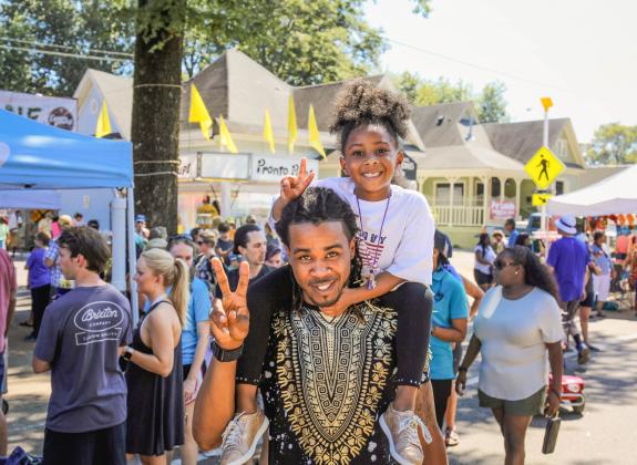 Dad and Daughter at Cooper Young Fest