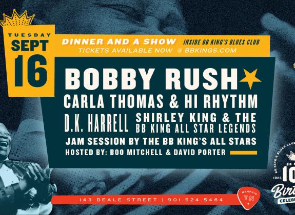 event graphic for dinner and show