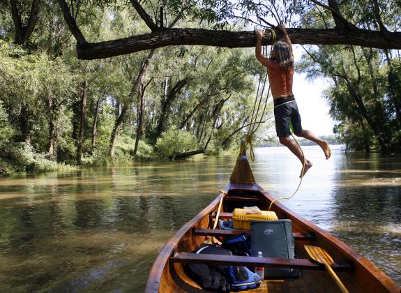 Canoeing on a river in Memphis