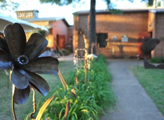 Metal Flower at Metal Museum in Memphis - andrea zucker