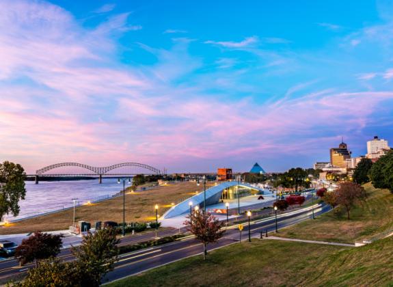 Memphis Skyline at Sunset - Phillip Van Zandt Photo