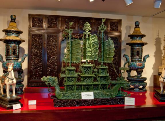 This jade ship at the Belz Museum of Asian and Judaic Art stands nearly 6 feet tall. Photo 5