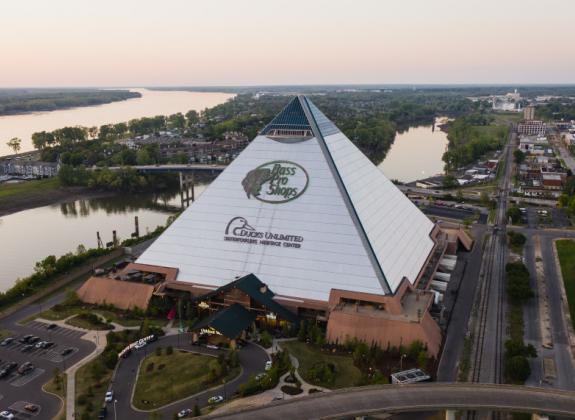 aerial views of Bass Pro Pyramid Photo