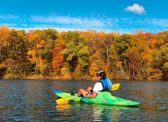 Kayaking in the Fall at Meeman Shelby Forest State Park Photo 2