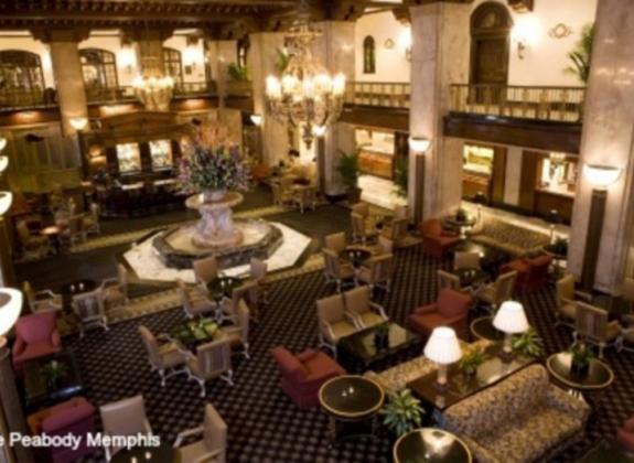 Mezzanine overlooking the lobby at The Peabody Memphis. Photo by The Peabody Memphis. Photo 6