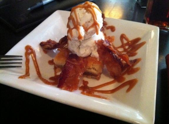 A bacon brownie from Local Gastropub. Photo by Kerry Crawford. Photo