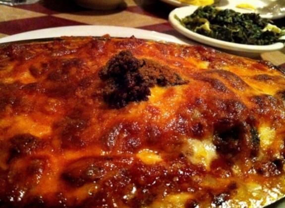 Lasagna and Italian Spinach. Photo by Kerry Crawford. Photo 2