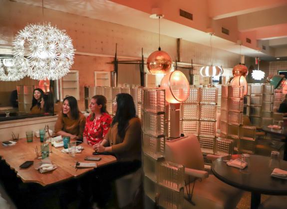 Friends dining at The Beauty Shop located in Cooper Young. Photo 2