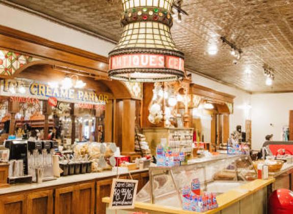 Candy in old style barrels near the soda fountain Photo 5