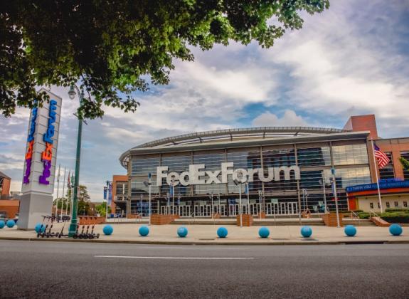 I Love Memphis Bollards at FedExForum Photo