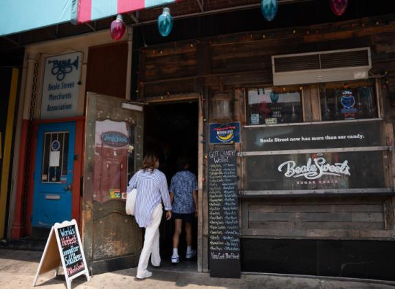 Images of a family inside Beale Sweets Sugar Shack on Beale Street Photo