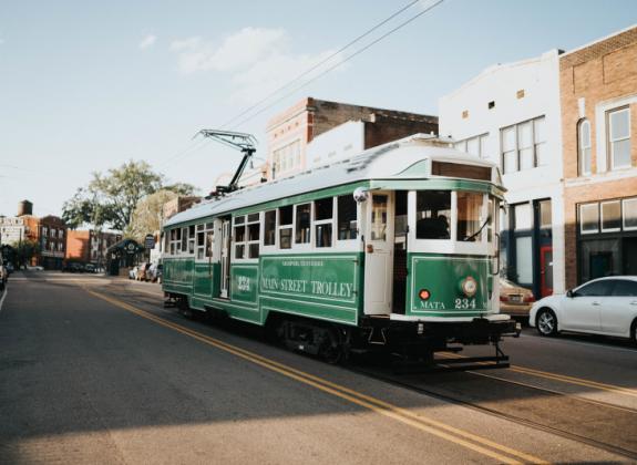 Trolley on South Main Photo