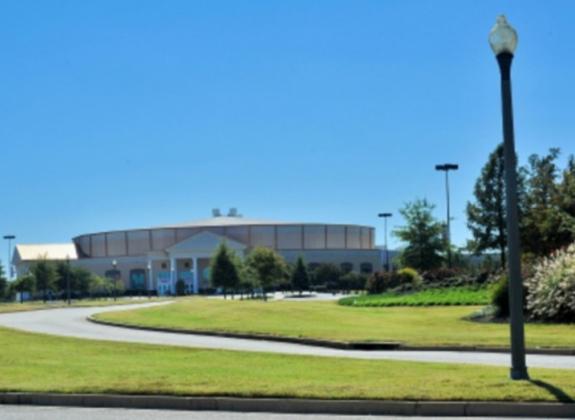 Out front at the Landers Center. Photo by Andrea Zucker. Photo