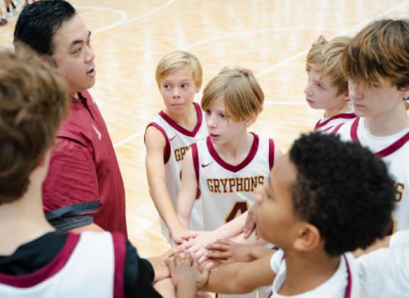 Basketball Game Huddle Photo 3