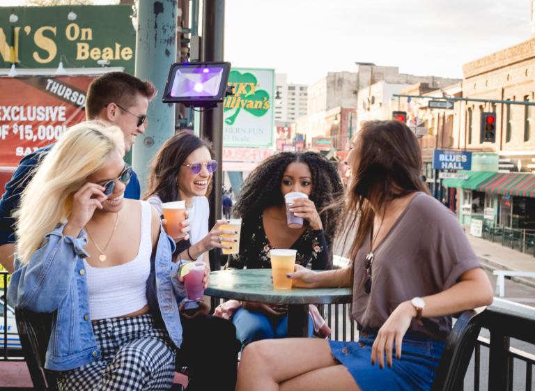 Friends enjoying Alfred's Patio on Beale Photo 4
