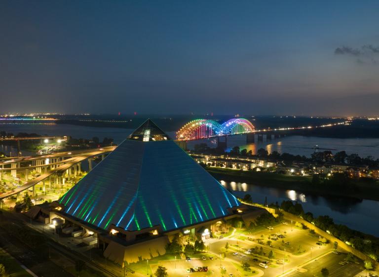 Memphis Skyline at Night Photo