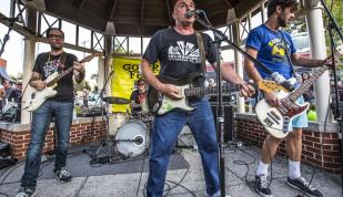 band playing Gonerfest in Cooper-Young