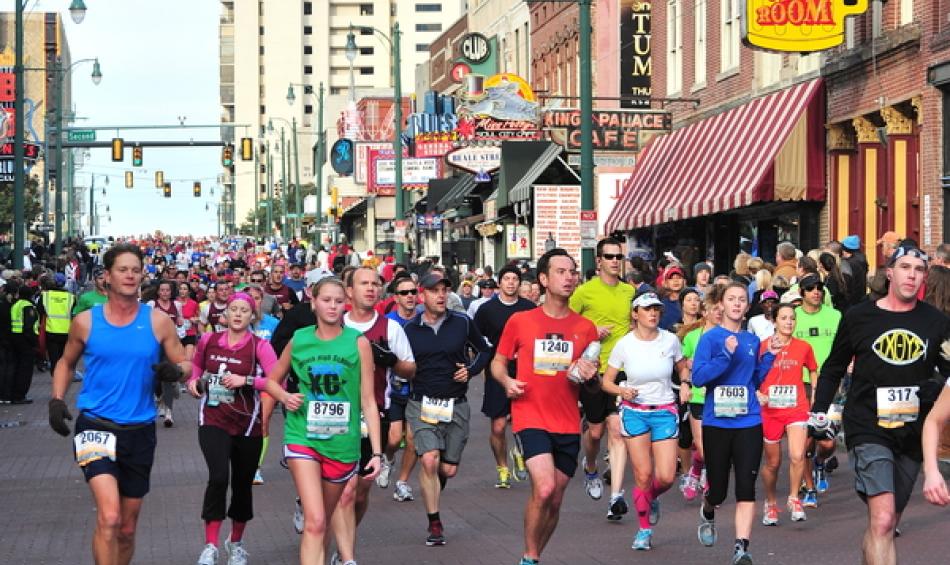 St Jude Memphis Marathon on Beale Street