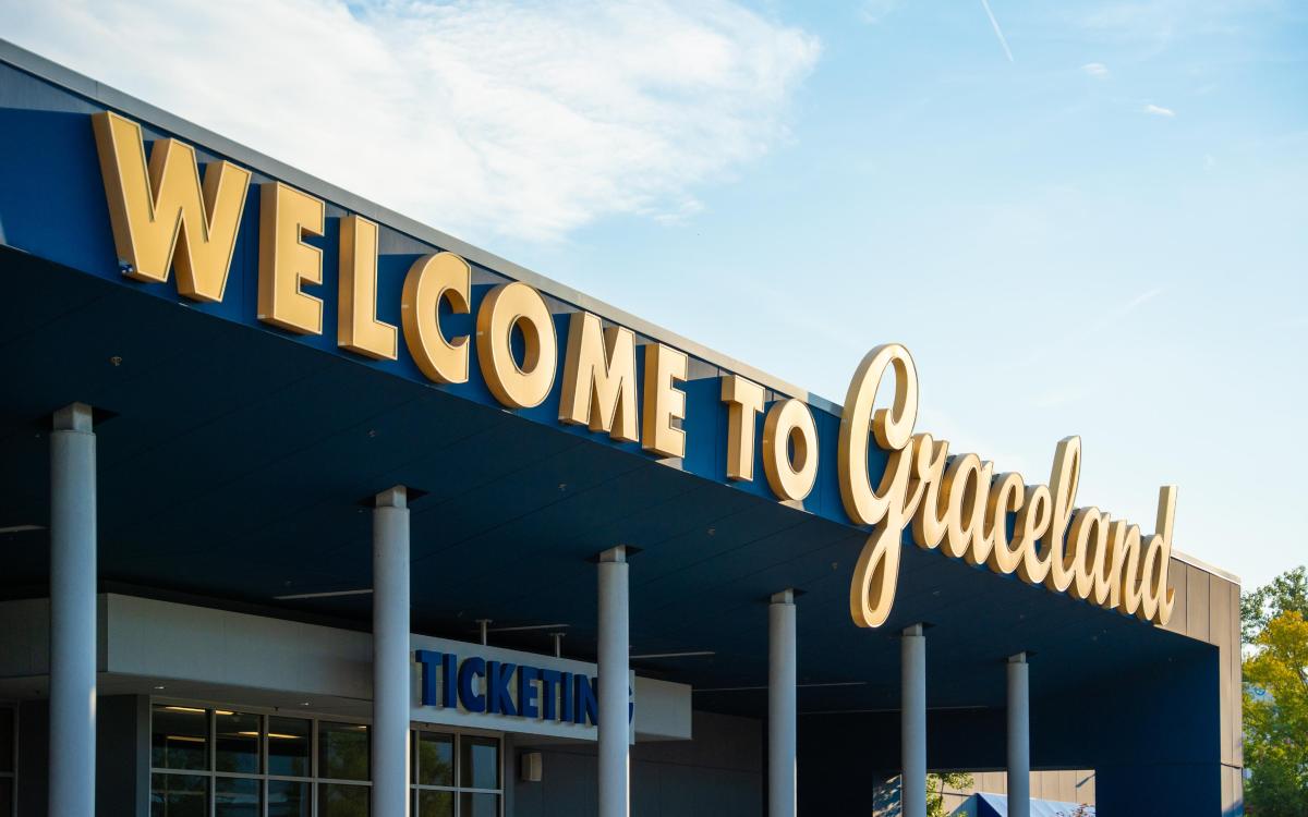Outside of Elvis Presley's Graceland