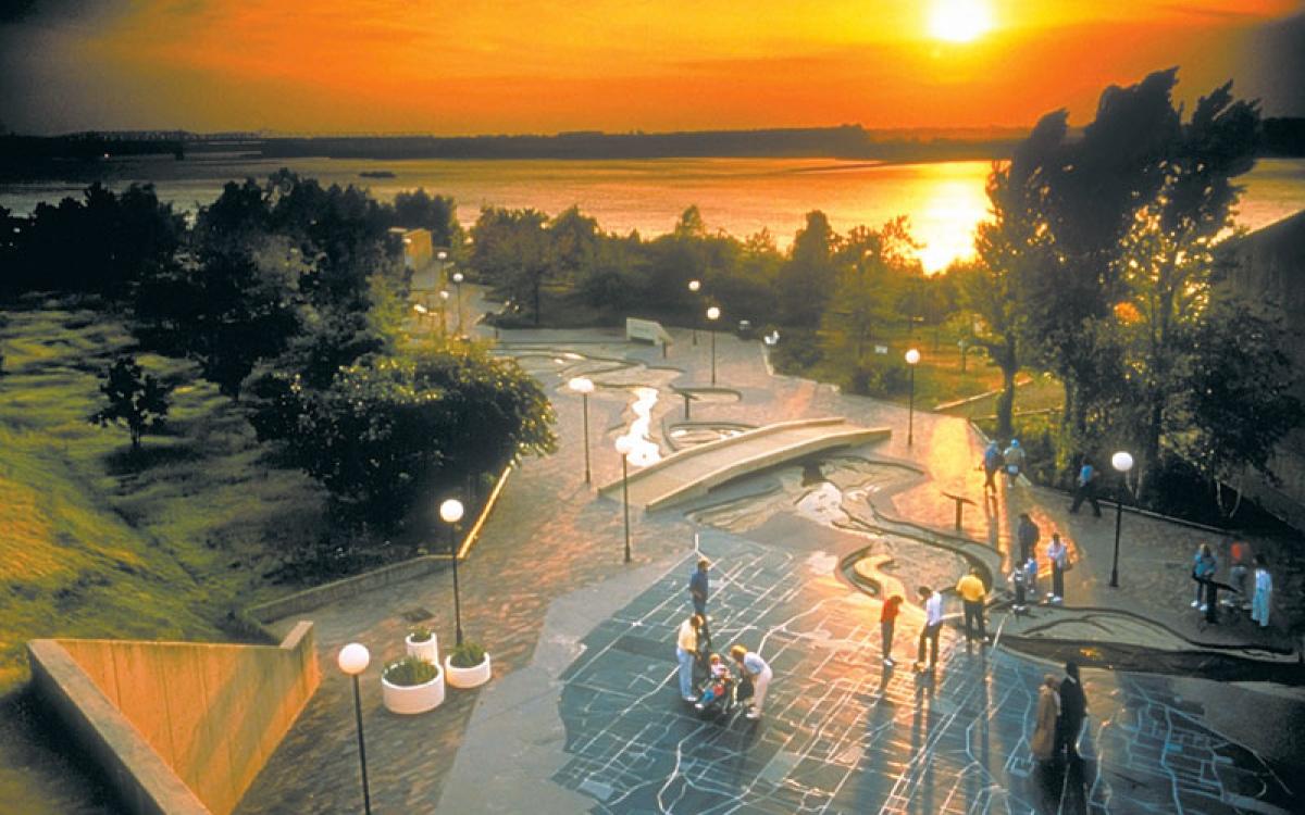 mud island sunset