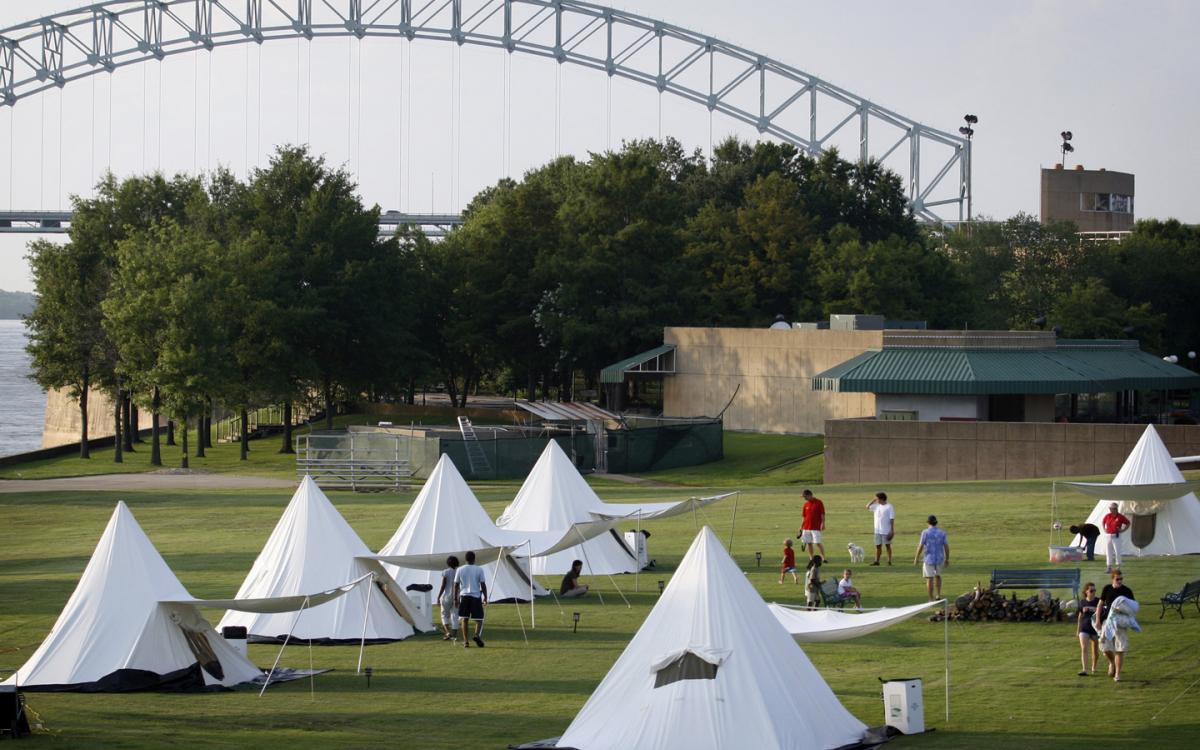 Mud Island Teepees