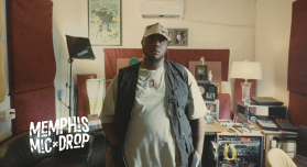 still from video of Memphis rapper Lukah