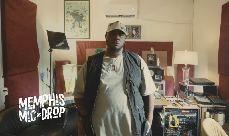 still from video of Memphis rapper Lukah