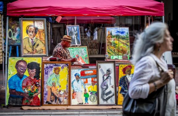 Local art for sale at Memphis Music and Heritage Festival at Center for Southern Folklore