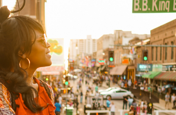 Overlooking Beale Street Overlooking Beale Street. Photo by Gloria Atanmo.