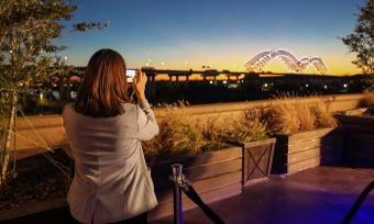 A view of Mighty Lights from Mississippi River Terrace