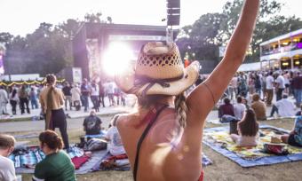 woman watching concert at Mempho Music Festival  